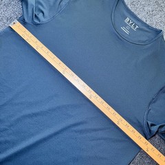 BYLT Premium Basics T-Shirt Mens Large White Navy Excellent Mesh Active 2 Pack