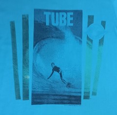 vintage 80s Tube Surf Surfboard Pipeline t-shirt turquoise ocean beach surfer
