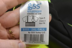 GSS Safety Shirt Mens 2XLT Tall Yellow Black Hi Vis Reflective ANSI Class 2