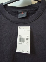 Nike Air Jordan Long Sleeve ‘Distressed Look’ T-Shirt Black/Red Men’s XXL NWT