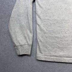 J Crew Henley Shirt Mens Large Gray Speckled Long Sleeve Casual Jersey Tee