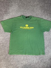 John Deere Shirt Mens 2XL Green It’s A Farmer Thing Graphic Crew Neck Cotton