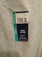 George Shirt Mens XL Gray Long Sleeve Cotton/polyester NWT knit cuffs