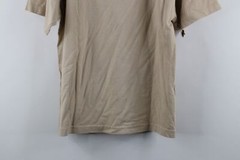 Vintage 90s Streetwear Mens Small Faded Blank Short Sleeve T-Shirt Beige Cotton