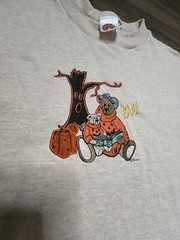 Vintage Mens L Boyds Bears T Shirt Halloween Jack O Lantern Embroidered