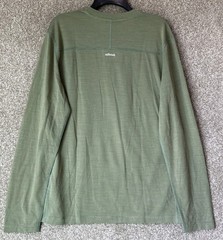 Allbirds Natural Run Long Sleeve Shirt Mens Size Large Green Merino Wool Blend