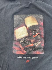 Nike Long Sleeve Shirt Mens XL Crew Neck Graphic Print Black The Right Choice