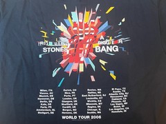 4 Rolling Stones Band Logo T-Shits, Bigger Bang Zip Code Tour MoMA 50 Years USED