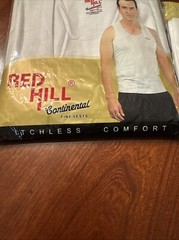NEW 2X RED HILL CONTINENTAL FINE VESTS 100% COTTON 46/115CMS (MENS XL USA) READ