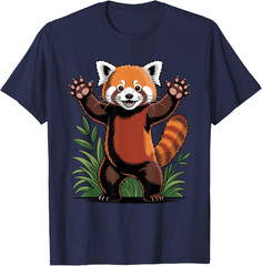 Red Panda Paws Hands Up Kawaii Red Panda Kids Adults T-Shirt