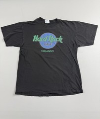 Vintage Hard Rock Cafe Shirt Mens Large Black Orlando Graphic Tee USA Florida
