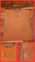Good Karma Life Is Good SIMPLIFY Ringer T-Shirt 100% Organic Cotton Log Cabin XL