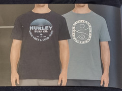 NWT – Hurley – 2 Pack Men’s Graphic Tees – Dark & Light Blue – Medium