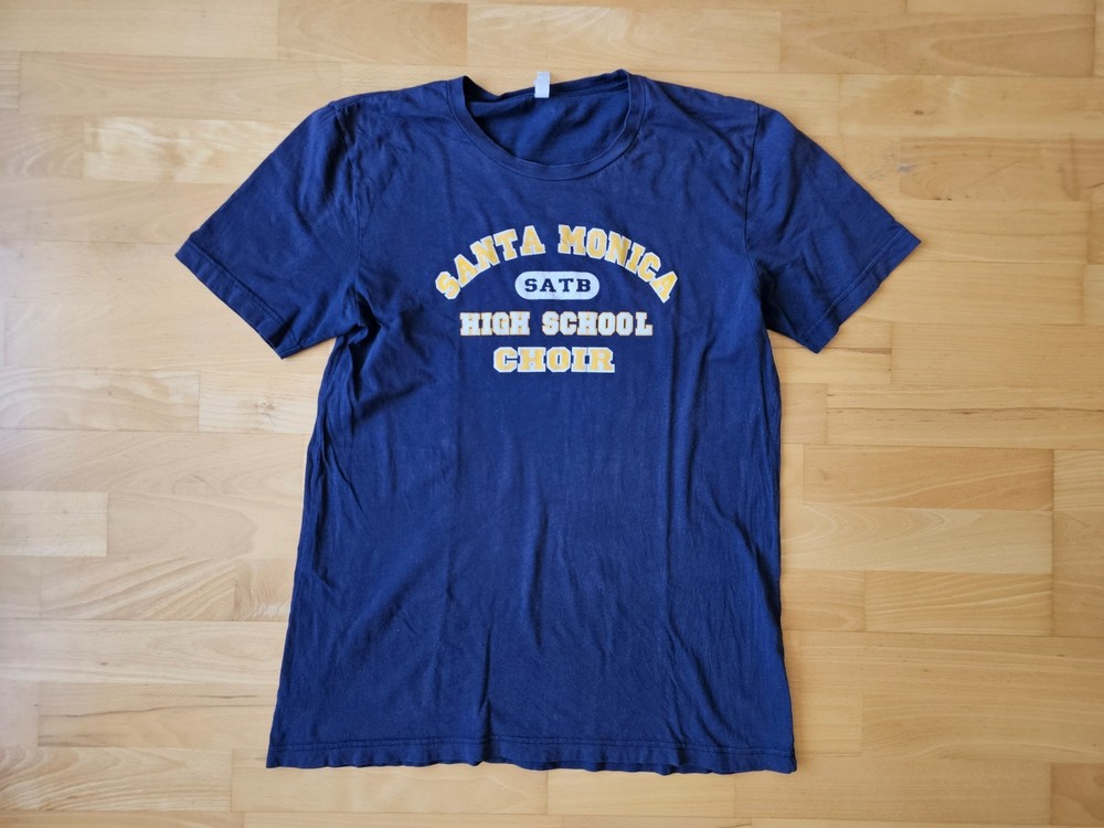 Santa Monica High School SAMOHI Choir Vintage T Shirt Blue cotton Large