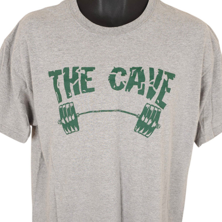 The Cave Bodybuilding T Shirt Mens Size Large Gray Where Beasts Are Made
