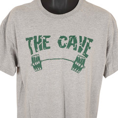 The Cave Bodybuilding T Shirt Mens Size Large Gray Where Beasts Are Made