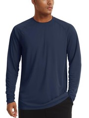 UPF50+ Men’s Long Sleeve Shirts Sun Block Quick Dry Workout Hiking Fishing Shirt