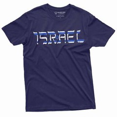 Men’s Israel Patriotic shirt Israeli flag coat of arms star of David Tee shirt