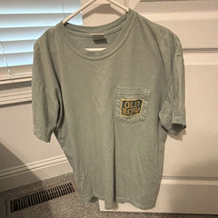 Old Row Men’s Green Graphic Logo Pocket T-Shirt Crew Neck Size L