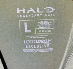 Halo Reach Loot Crate Army Green Noble Six Spartan-B312 Mens Large Shirt Rare