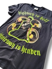 Versus Versace Graphic T-Shirt Y2K Punk Ittierre Italy Black Neon Print XS/S