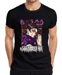 Jujutsu Kaisen Anime Curse Mage Red Eyes Manga Fan Gift Men’s T-Shirt