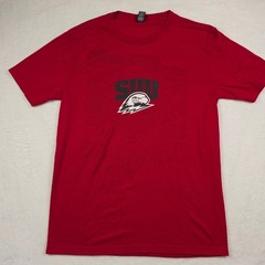 District SUU T-Shirt Mens Small Red Good Tri-blend Graphic Tee Topo Map
