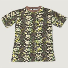 Vintage Diamondback Brown Green Camouflage Camo Snakeskin Pocket T-Shirt Large