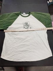 Vtg Dragon 3/4 Sleeve Art Shirt Asia Japan Size L Cotton Bleach Spots Wear A53