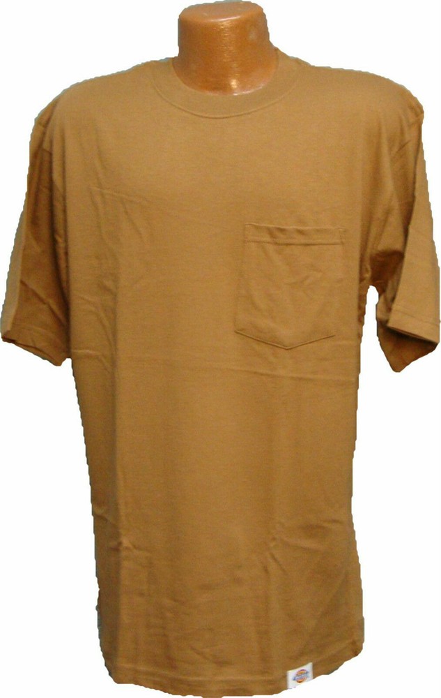 2 Pack Of Shirts Men’s Dickies Heavyweight Brown T-Shirt Size M – Pocket