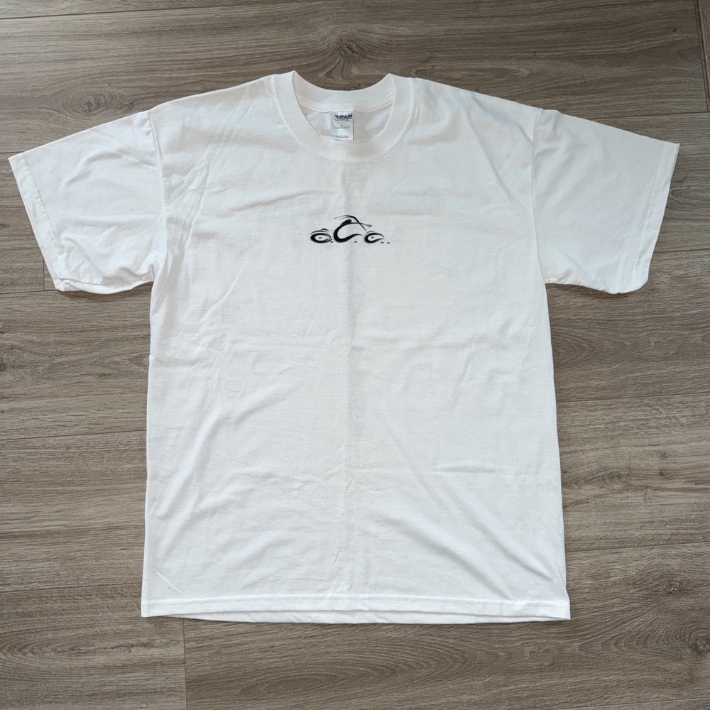 Vintage Y2K OCC Orange County Choppers Sword Mens White Shirt L READ Singed?