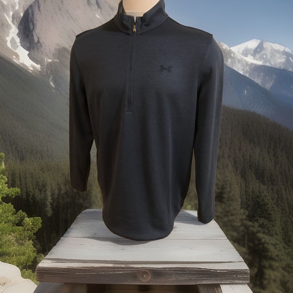 Under Armour Men Long Sleeve L/S 1345464 Blue Pullover 1/4 Zip XL Sweater