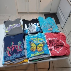Bulk Lot 48 Graphic Print Shirts Mixed Sizes Graphics Sports Anime Festival