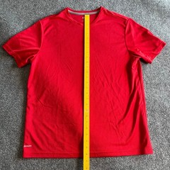 Athletic Works Mens DriWorks Performance T-Shirt Red Short Sleeve Size L 42-44