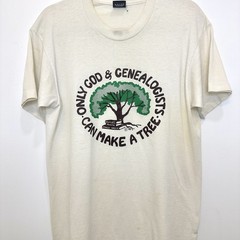 Vintage 1990 Only God Can Make A Tree Genealogists Family Tree T Shirt USA Large