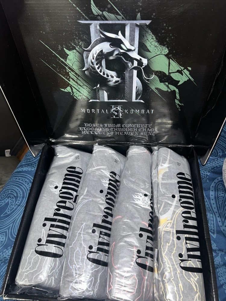 Civil Regime Mortal Kombat Box Set 2 SIZE XXL 2xl Katana Baraka Shao Kahn Noob