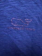 Vineyard Vines Shirt Girls /youth M Blue With Pink Whale