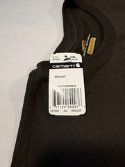 Carhartt Short Sleeve Pocket T-Shirt Mens 2XL Brown NWT Irregular Read