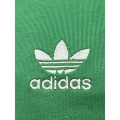 Mens L ADIDAS ORIGINALS logo ESSENTIALS TREFOIL TEE SHIRT GREEN JN0235 large NEW