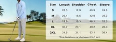 Men’s Long Sleeve Golf Polo Shirt UPF 50+ Quick Dry Lightweight Performance Tee