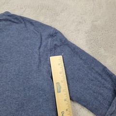 Polo Ralph Lauren Henley Shirt Mens Medium Blue Long Sleeve Lined Button Tee