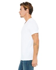 Bella + Canvas 3005 2XL White Unisex Short Sleeve Cotton V-Neck T-Shirt