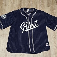 G-Unit Clothing Company Men’s Navy Pinstripe Wool Style Jersey Size L