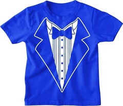 Kids Funny Tuxedo Tee T-Shirt Boys & Girls Formal Tux Tee Youth