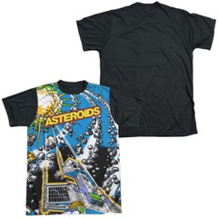 Atari Asteroids All Over Adult Halloween Costume T Shirt (Black Back), S-3XL