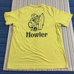 Howler Bros Shirt Mens Large Yellow Surf Monkey Logo Pocket Graphic Beach Tee