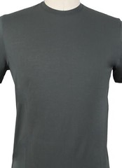 Kired Dark Green Solid Crewneck Cotton T-Shirt – Extra Slim – (KR6120232)