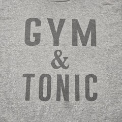 Gym Tonic Graphic T Shirt Large Gray Funny Fitness Workout Novelty Tee L