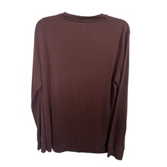 Theory Men’s Essential Long Sleeve Tee Burgundy Modal Jersey Medium