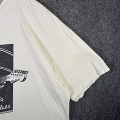 Vintage Antones Shirt Mens XL White 90s Home Of The Blues Portrait Art Jazz USA